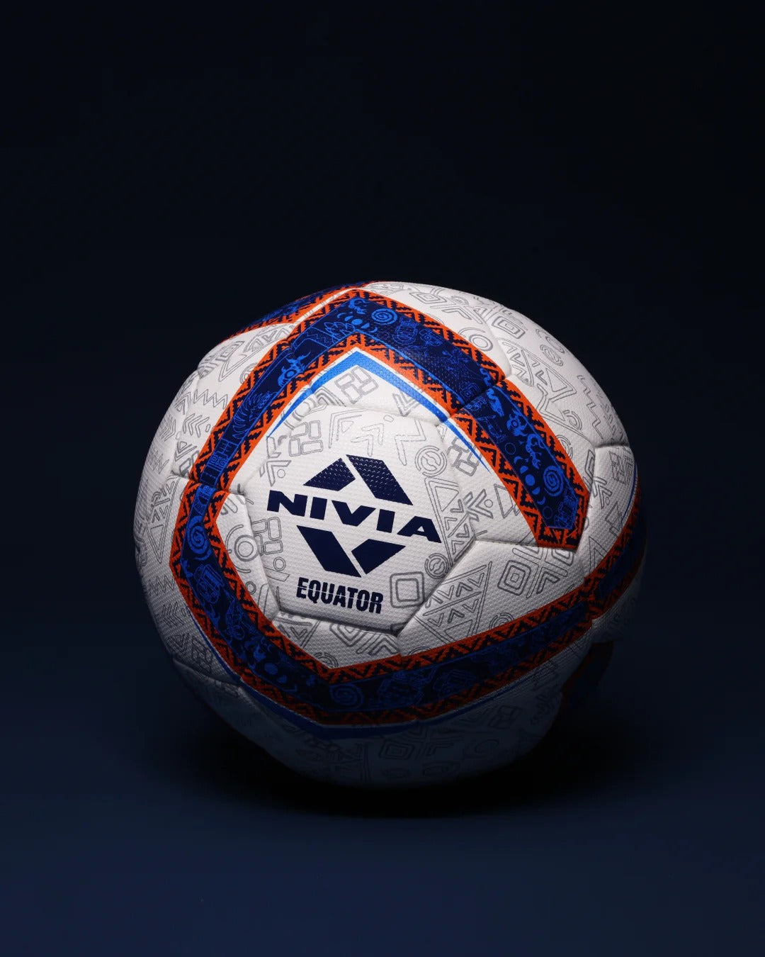 Nivia Equator Football, Match Ball, 32 Panels, Durable & Soft PU Leather Cover, Butyl Threadwounded Bladder, FIFA Quality, Made for Tournaments, to Play on Both Natural and Artificial Grass
