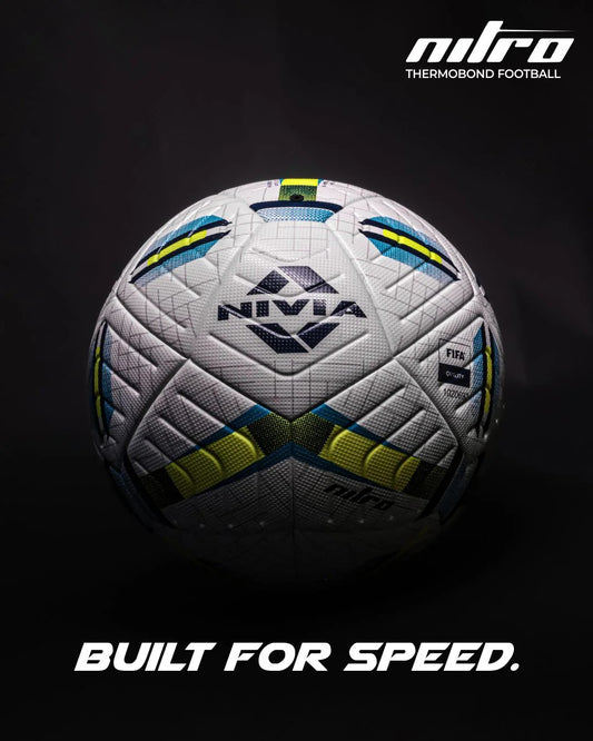 Nivia Nitro Thermobond Football Size 5 - FIFA Quality Match Ball | 24 Panel PU Football