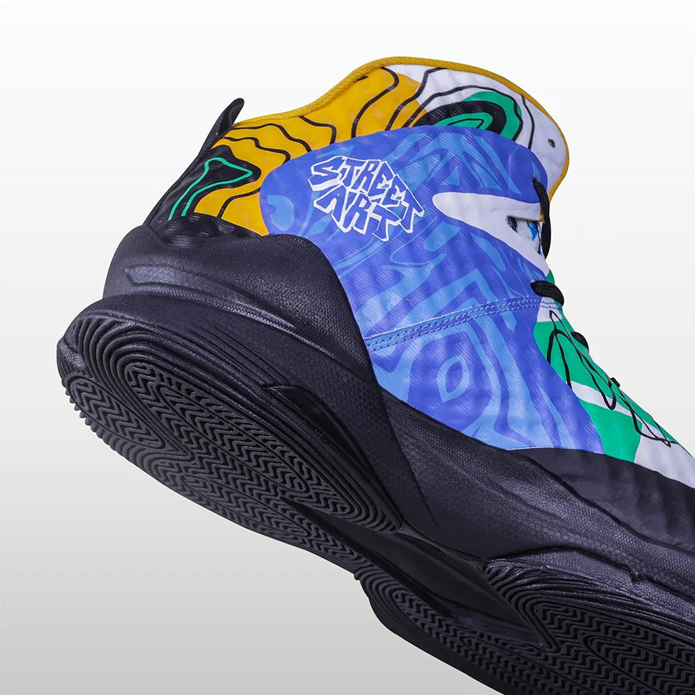 Nivia Street Art Basketball Shoes for Men - Mid Top Basketball Shoes with Duofoam Cushioning