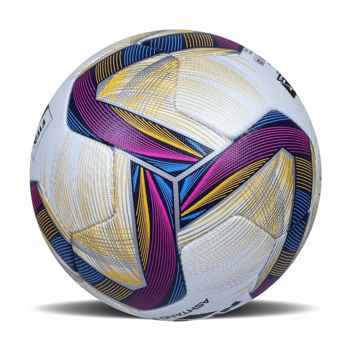 Nivia ASHTANG 2.0 Football, Match Ball, 8 Panels, Super Soft-Touch PU, Latex Bladder, FIFA Quality Pro, Made for Pro-Leagues, to Play on Both Natural and Artificial Grass (Size - 5, Multicolor)