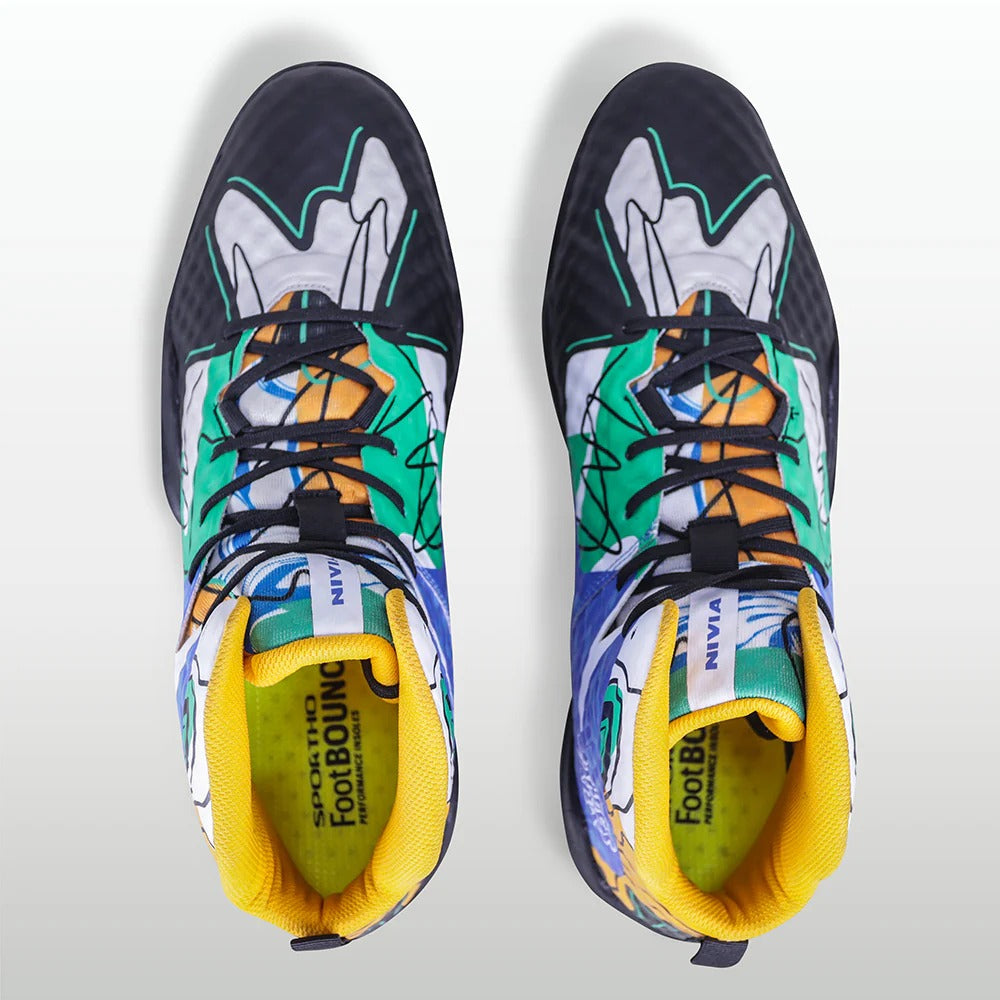 Nivia Street Art Basketball Shoes for Men - Mid Top Basketball Shoes with Duofoam Cushioning