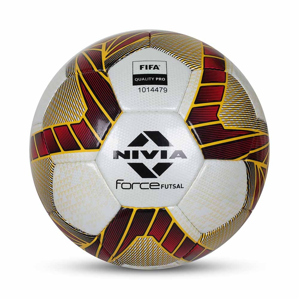 Nivia Force Futsal Football - Hand Stitched PU Match Ball | Indoor & Turf Play