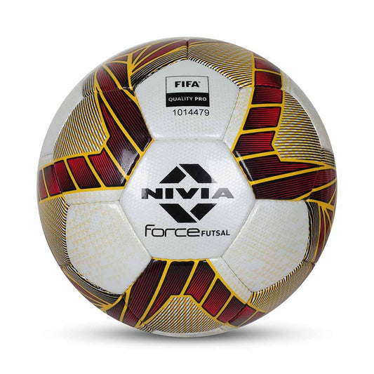 Nivia Force Futsal Football - Hand Stitched PU Match Ball | Indoor & Turf Play