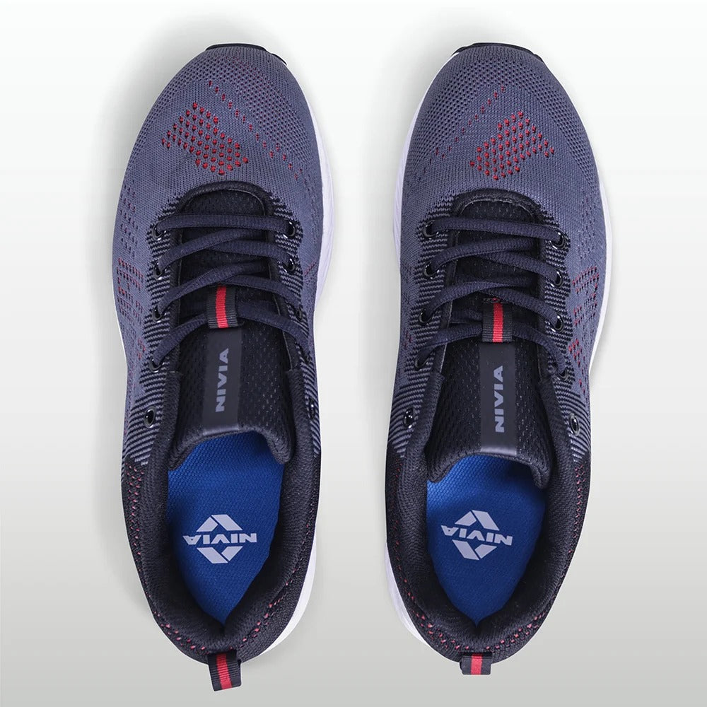 Nivia Yorks Running Shoes for Men | Breathable Knit Running Shoes with Duofoam Midsole & Rubber Outsole
