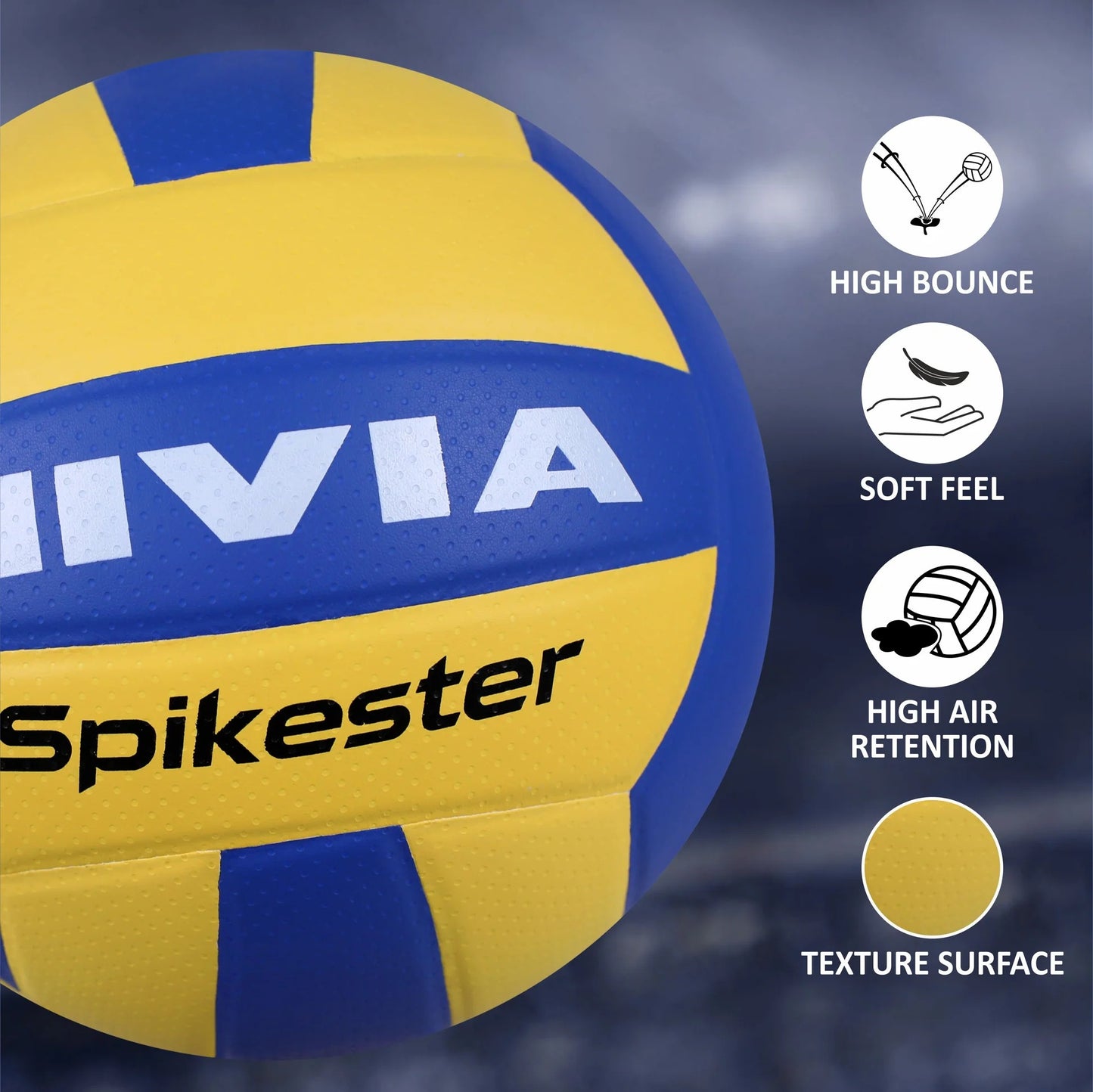 Nivia Spikester Volleyball Size 4 - PP Training Volleyball for Indoor & Outdoor Play