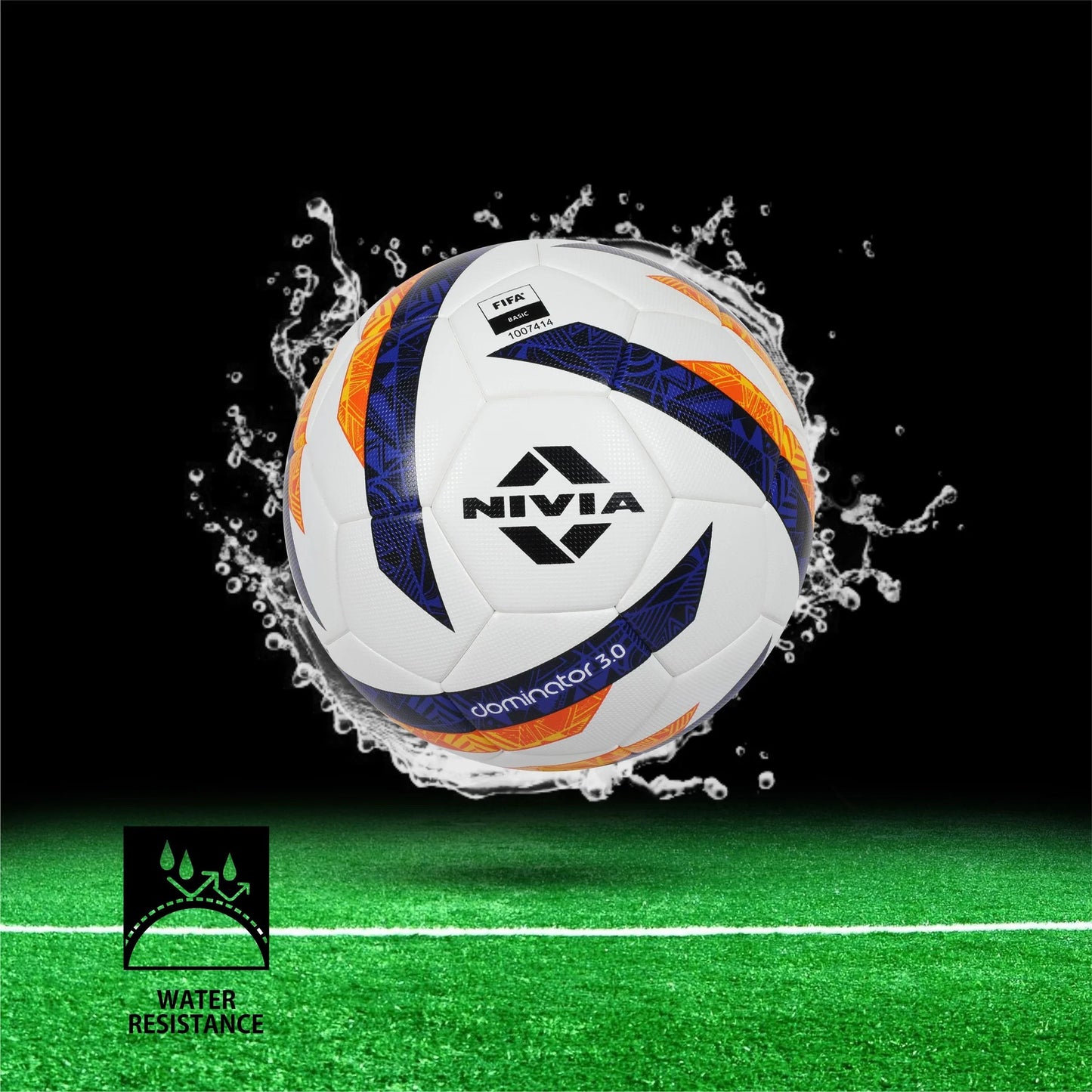 Nivia Dominator 3.0 Football Size 5 - FIFA Basic Match Ball | Thermo-Bonded PU Football