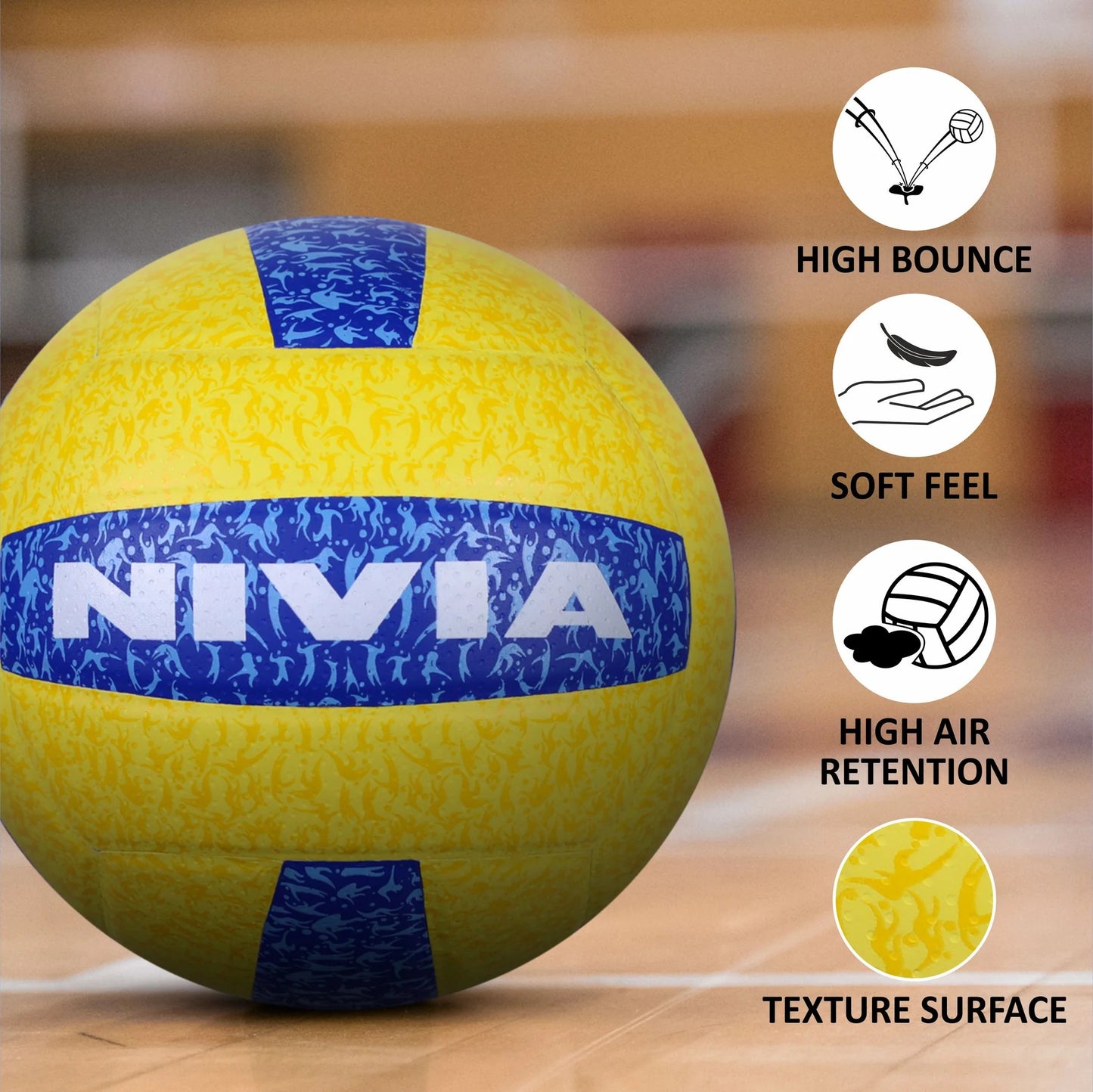 Nivia G-2020 Volleyball Size 4 - Nova Soft PU Tournament Match Ball