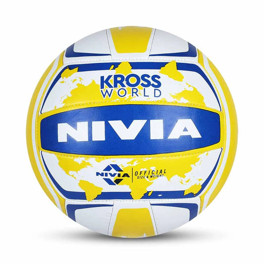 Nivia Kross World Volleyball Size 4 - Outdoor Training Volleyball with Latex Bladder