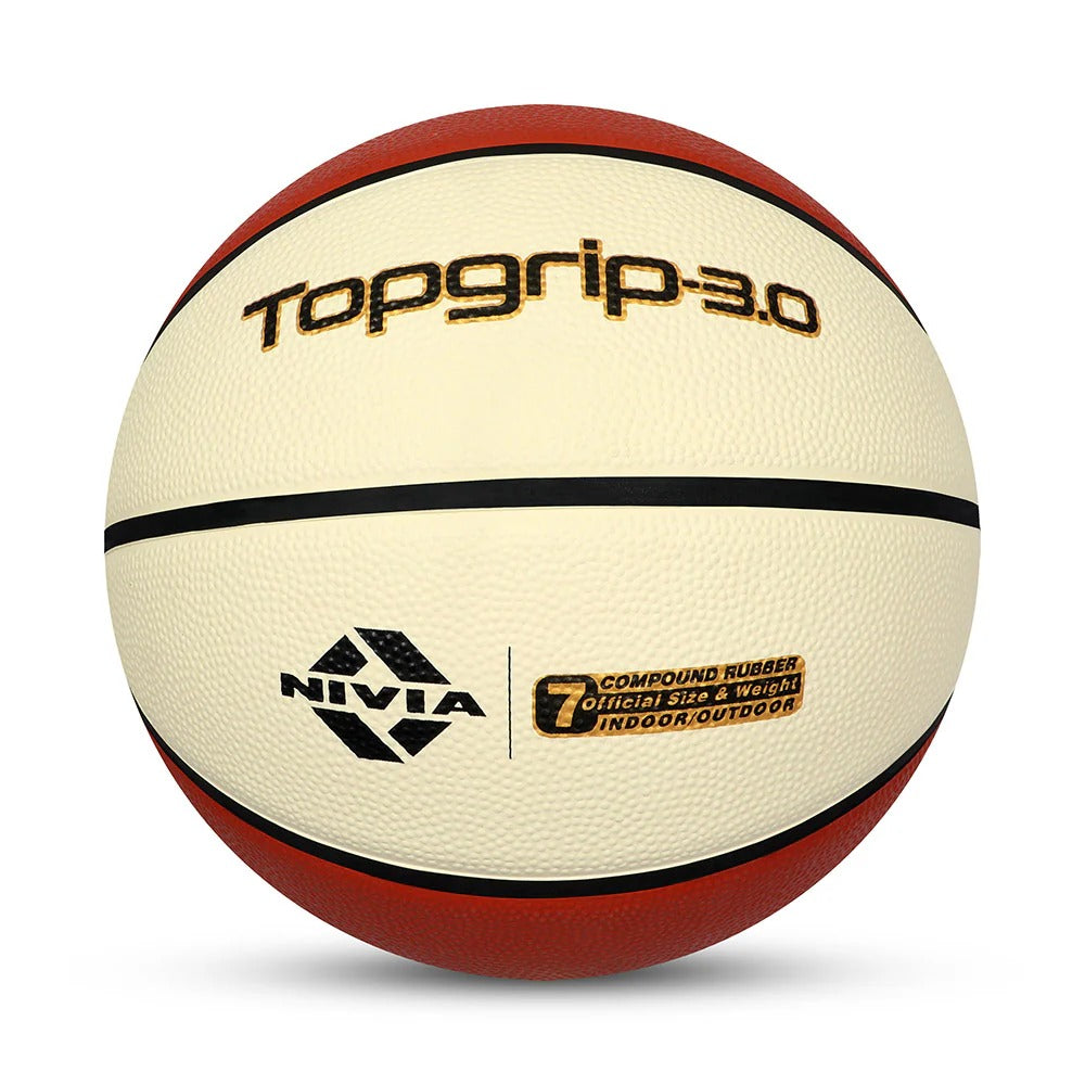 Nivia Top Grip 3.0 Basketball Size 7 - Tournament Basketball for Indoor &amp; Outdoor Play