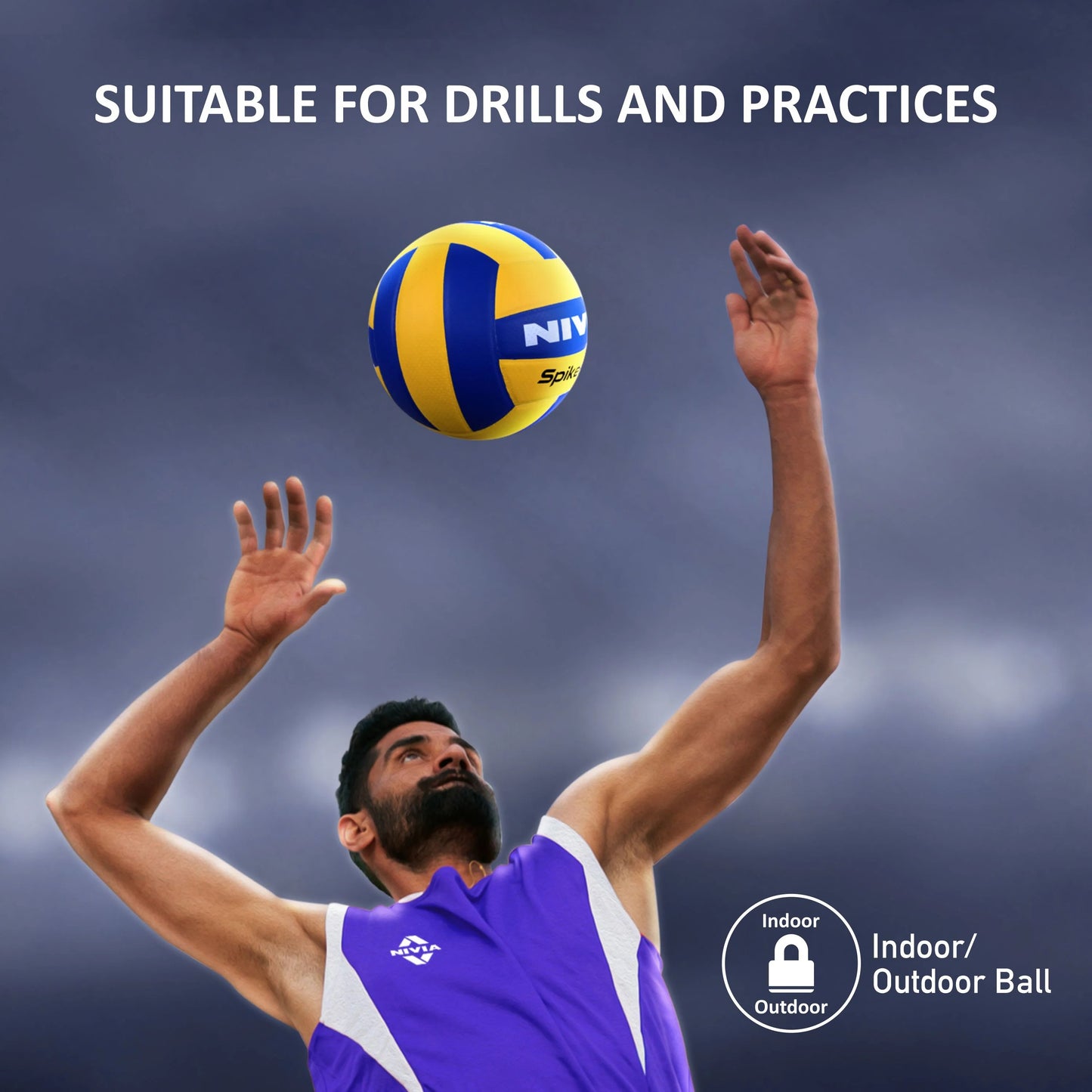 Nivia Spikester Volleyball Size 4 - PP Training Volleyball for Indoor & Outdoor Play