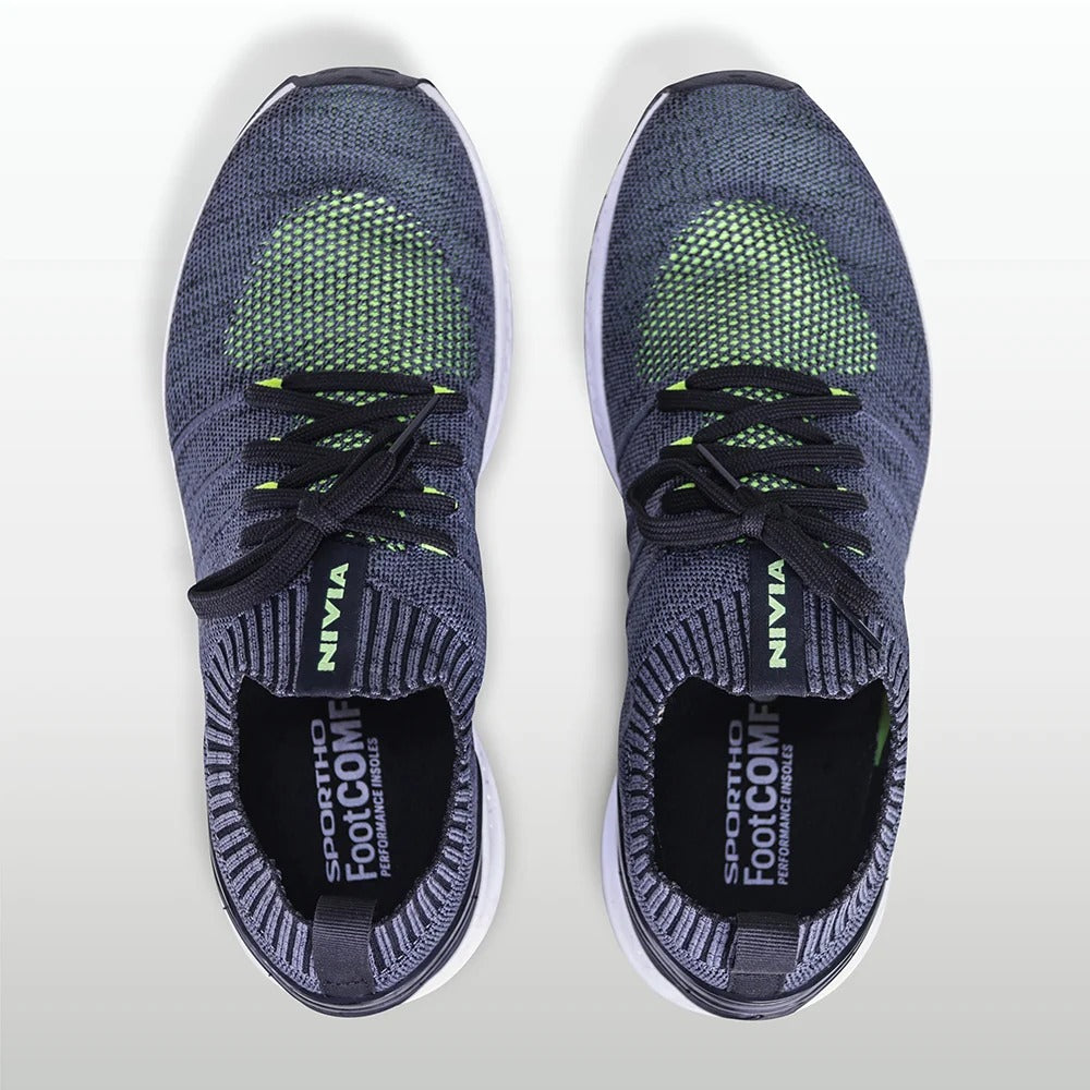 Nivia Arnold 2.0 Trail Running Shoes for Men | Breathable Knit Trail Shoes with Duofoam Midsole & Rubber Outsole