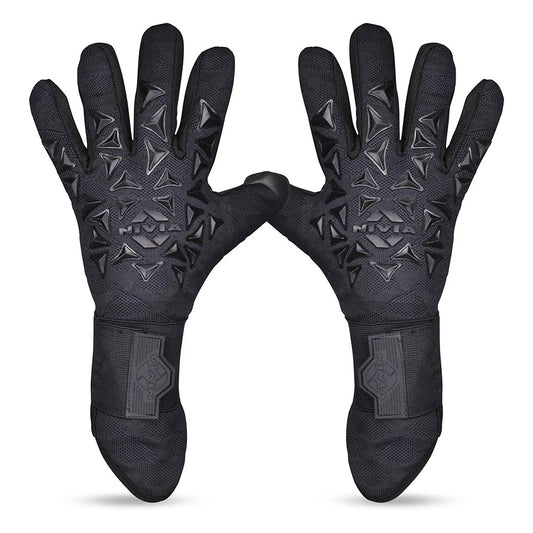 Nivia Ashtang 2.0 Goalkeeper Gloves | 4 mm Super Soft Latex Palm | Negative Cut | Professional Football GK Gloves