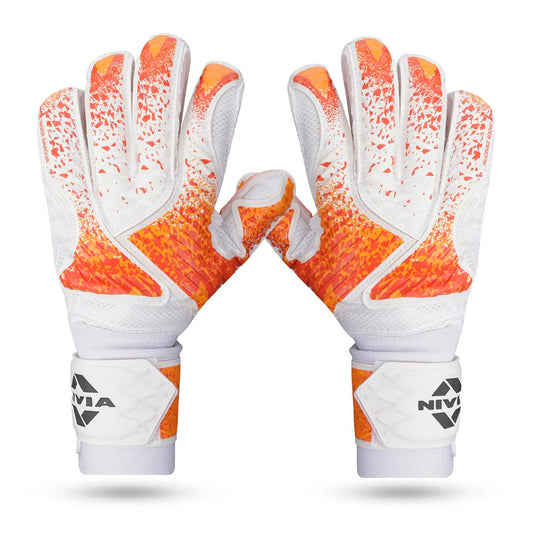 Nivia Finger Savior Goalkeeper Gloves | Elite Latex Grip | Finger Protection Football GK Gloves