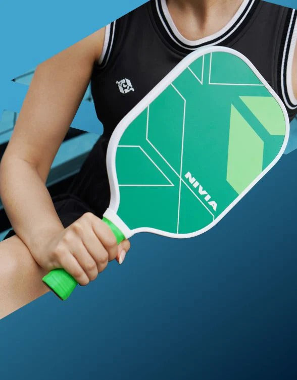 Nivia K-500 Pickleball Paddle - Fibreglass Surface with Cushion Grip & Paddle Cover