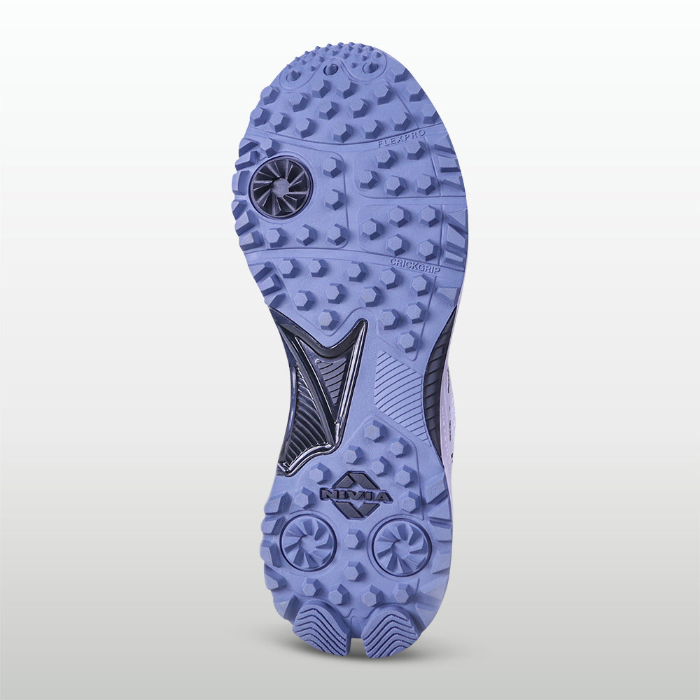 NIVIA CRICK-1000 2.0 Cricket Shoes Rubber | Breathable Cricket Shoes with TPU Fusion Upper, PU Cushioning & High-Traction Rubber Sole - Best Price online Prokicksports.com