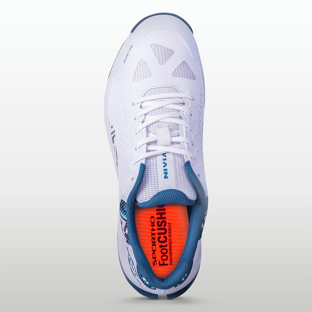 NIVIA CRICK-1000 2.0 Cricket Shoes Rubber | Breathable Cricket Shoes with TPU Fusion Upper, PU Cushioning & High-Traction Rubber Sole - Best Price online Prokicksports.com
