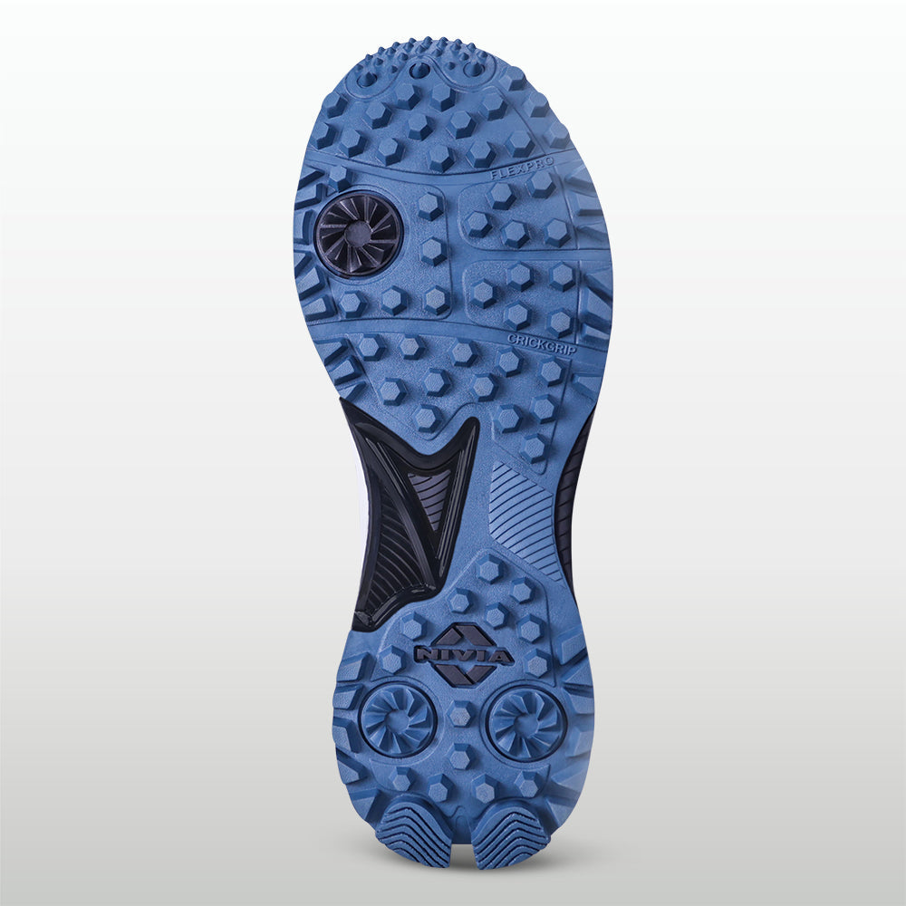 NIVIA CRICK-1000 2.0 Cricket Shoes Rubber | Breathable Cricket Shoes with TPU Fusion Upper, PU Cushioning & High-Traction Rubber Sole - Best Price online Prokicksports.com