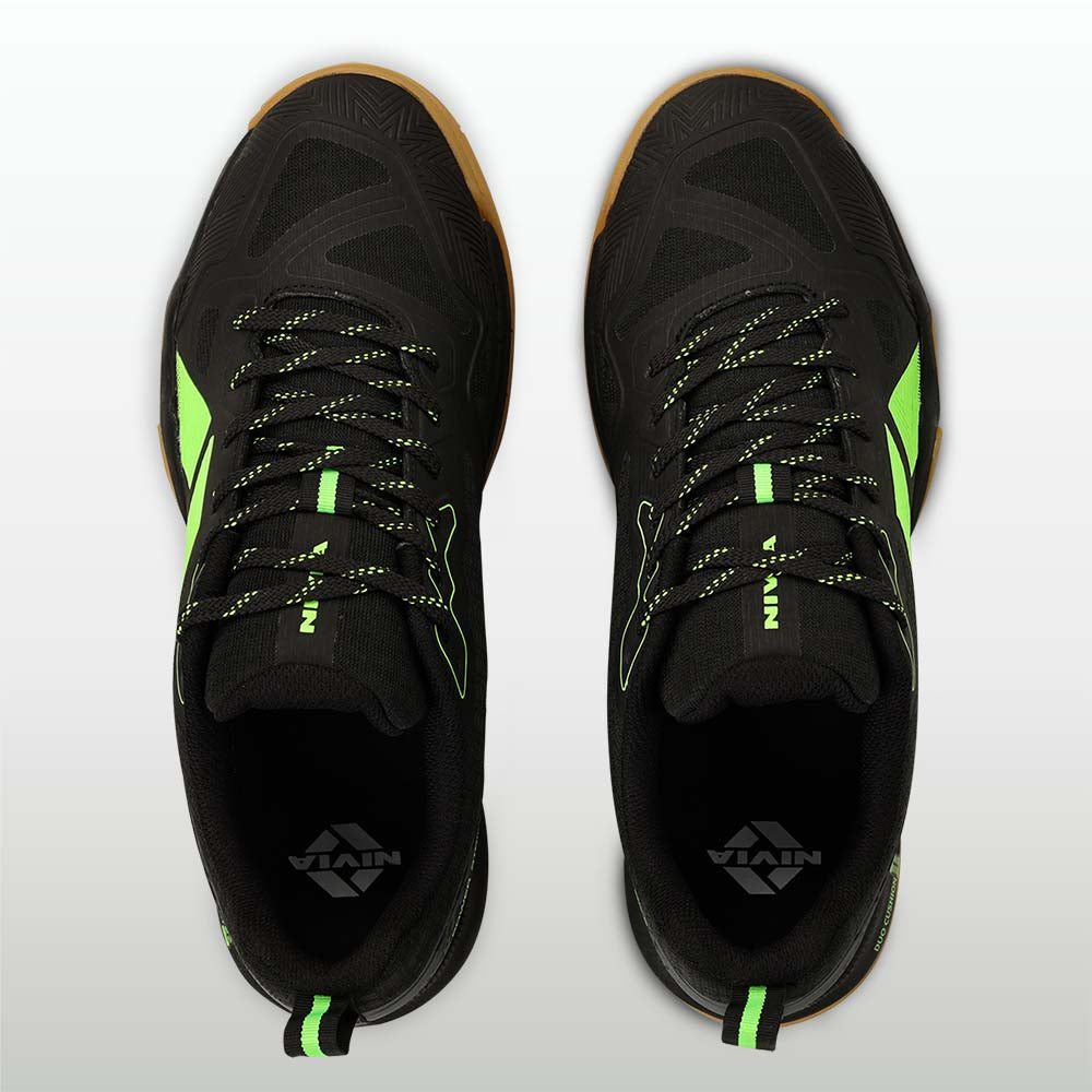 NIVIA Powerstrike 4.0 Badminton Shoes | Lightweight Court Shoes with Duofoam Cushioning, TPU Support & Non-Marking Sole - Best Price online Prokicksports.com