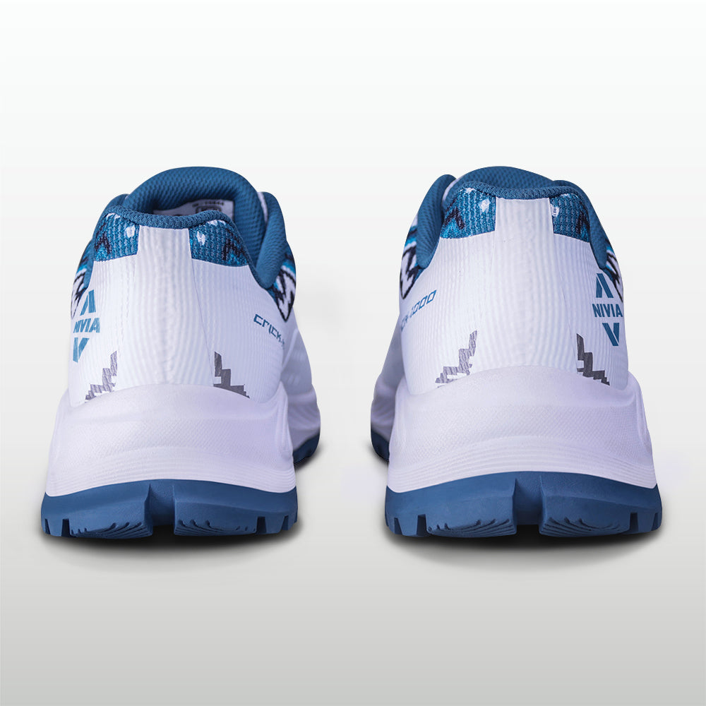 NIVIA CRICK-1000 2.0 Cricket Shoes Rubber | Breathable Cricket Shoes with TPU Fusion Upper, PU Cushioning & High-Traction Rubber Sole - Best Price online Prokicksports.com