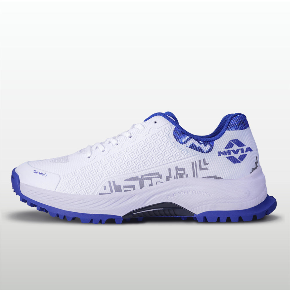 NIVIA CRICK-1000 2.0 Cricket Shoes Rubber | Breathable Cricket Shoes with TPU Fusion Upper, PU Cushioning & High-Traction Rubber Sole - Best Price online Prokicksports.com