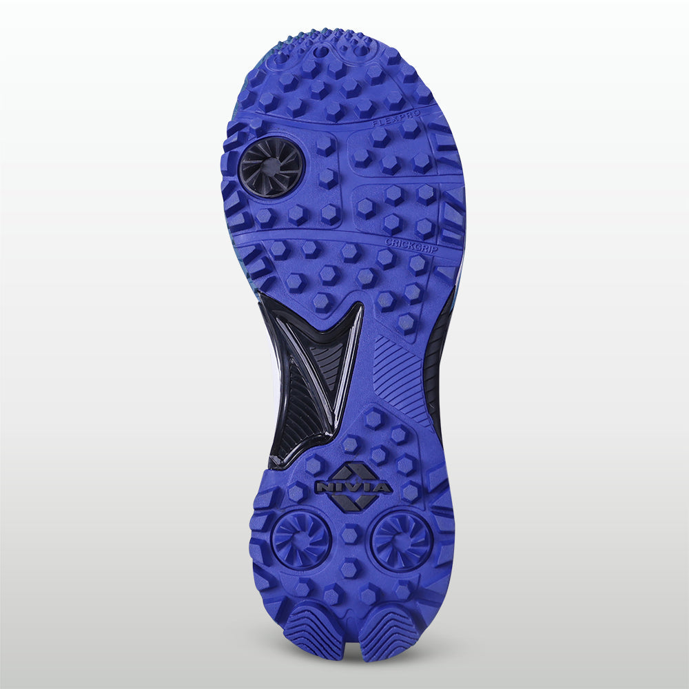 NIVIA CRICK-1000 2.0 Cricket Shoes Rubber | Breathable Cricket Shoes with TPU Fusion Upper, PU Cushioning & High-Traction Rubber Sole